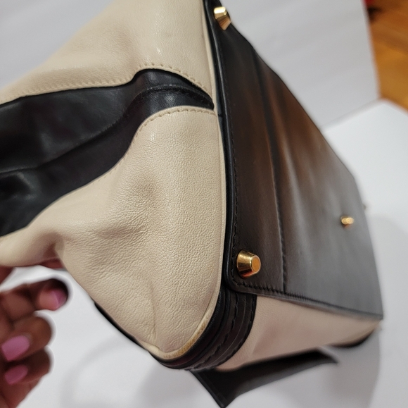 Chloe Alison Large Leather Bag, Cream/Black - Picture 14 of 16